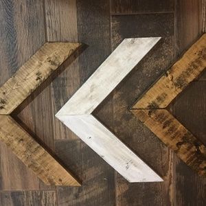 Set of 3 Wall arrows Farmhouse Decor Walnut White